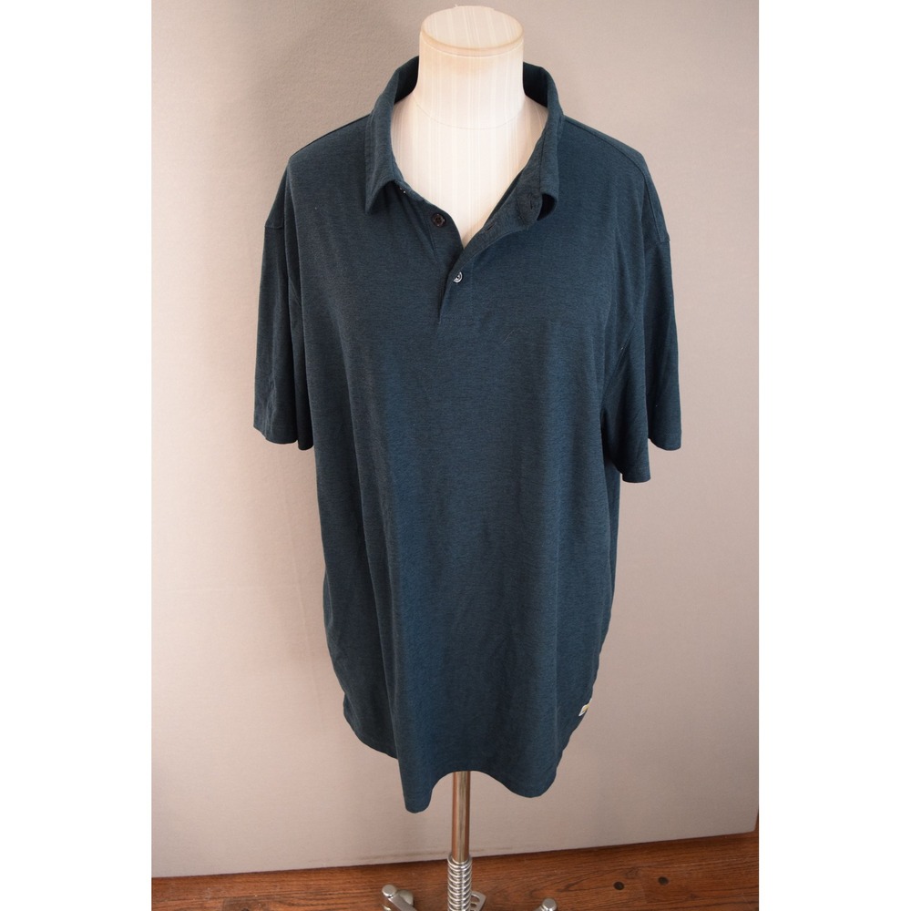 Vuori Strato Polo Shirt XL Men's Dark Blue Heathered Short Sleeve V188